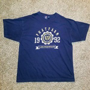 Vintage Phat Farm Loungewear Navy Blue Emblem Tee